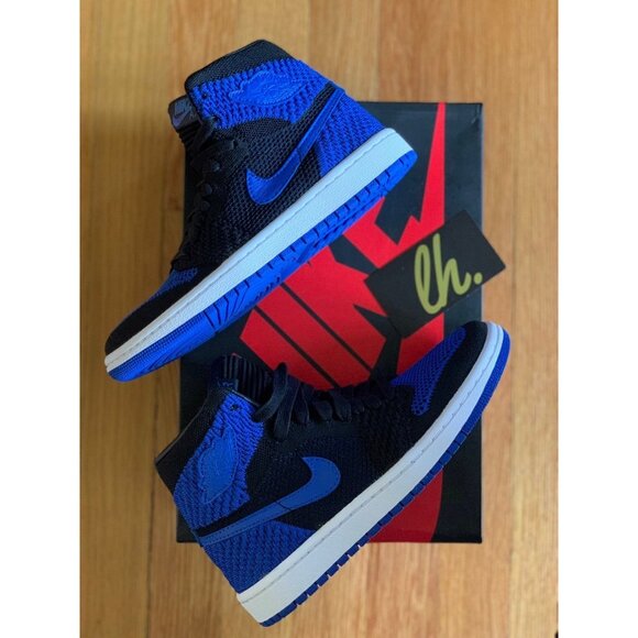 Size 4y Air Jordan 1 Retro High "Flyknit Royal" - Picture 5 of 5